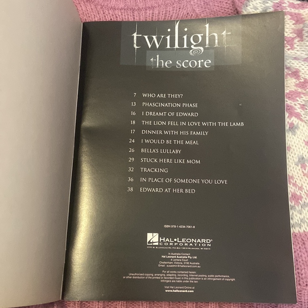 Twilight the score book - Picture 4 of 6